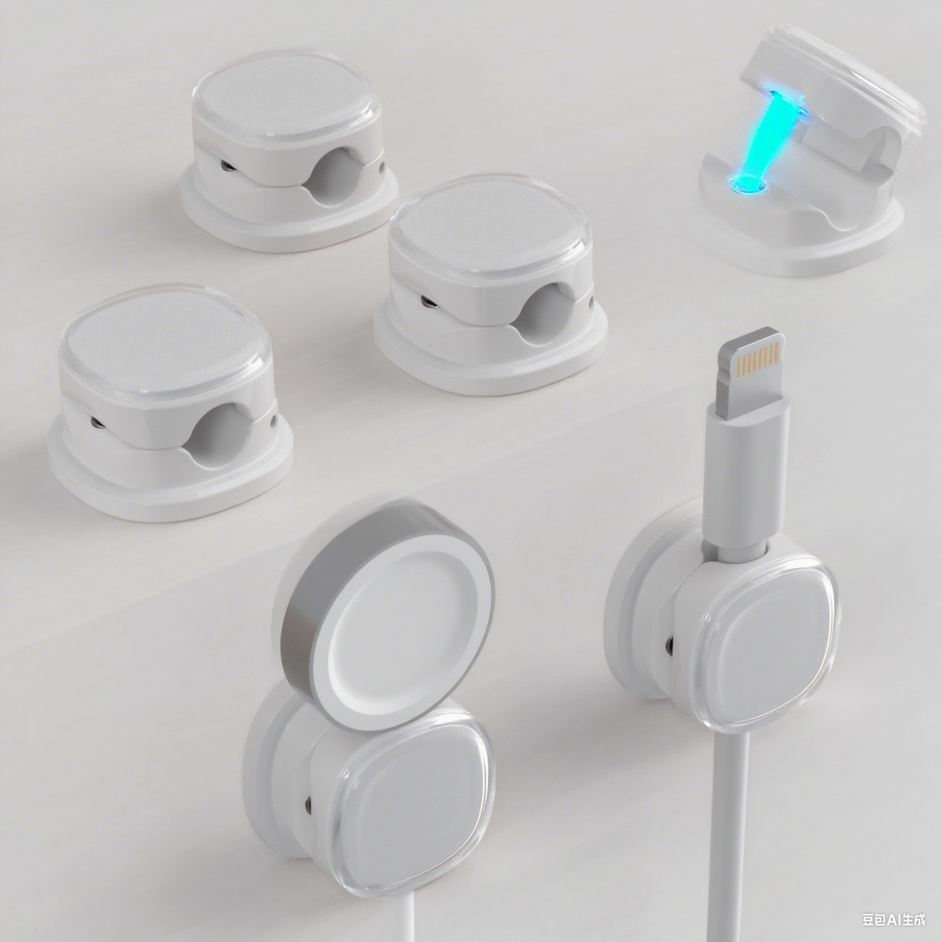 Home Office Setup - 3/6/8/12PCS Magnetic Cable Clips, Adjustable Cord