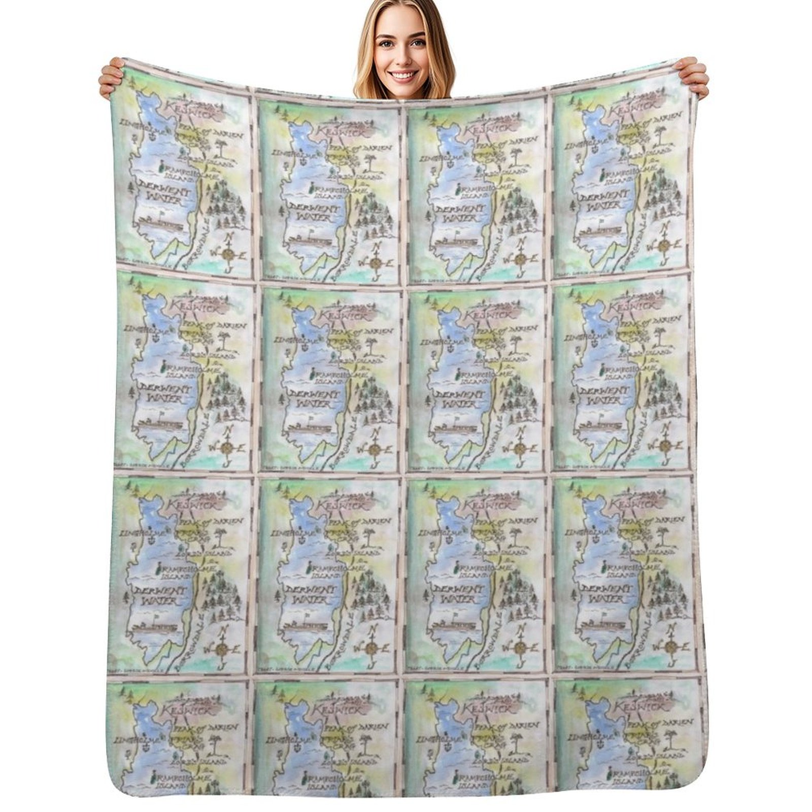 Home Office Amazon - Swallows and Amazons map of Derwentwater
