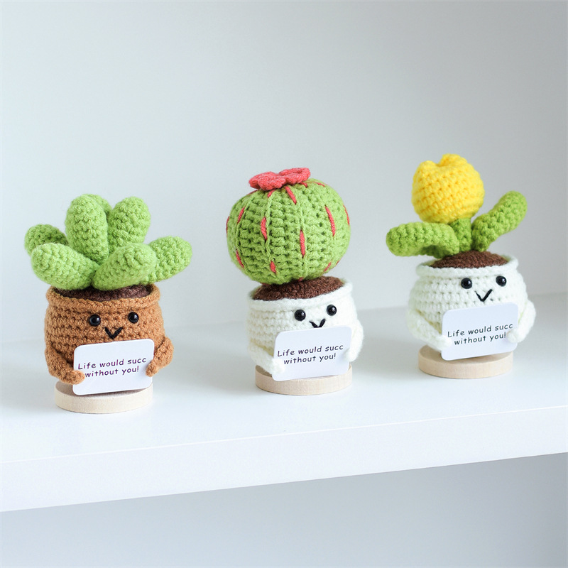 Mini Cute Crochet Flowers Fini - Plant Desk Mini のレビューと価格