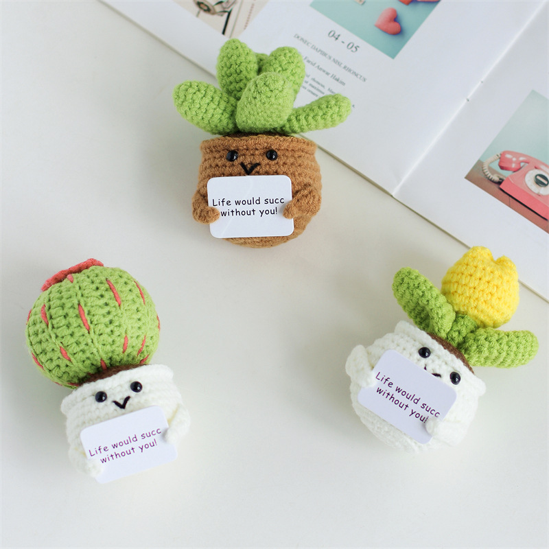 Mini Cute Crochet Flowers Fini - Plant Desk Mini のレビューと価格