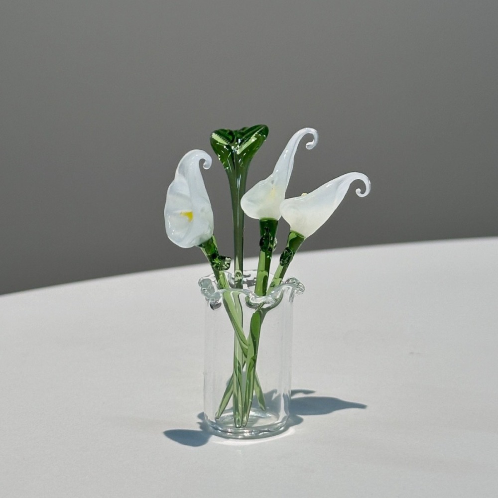 1 PC Handmade Glass Floral Bou - Plant Desk Mini のレビューと価格