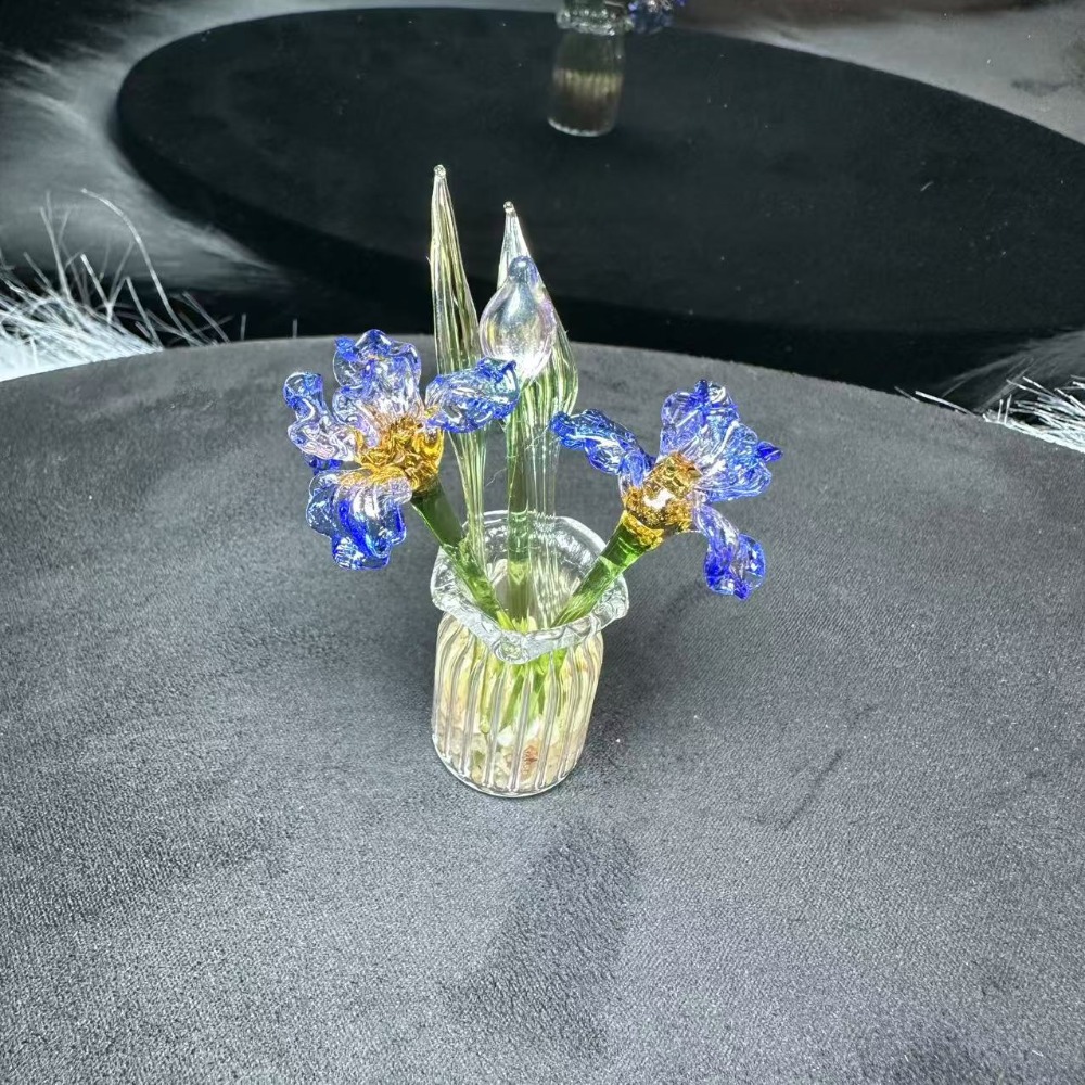 1 PC Handmade Glass Floral Bou - Plant Desk Mini のレビューと価格