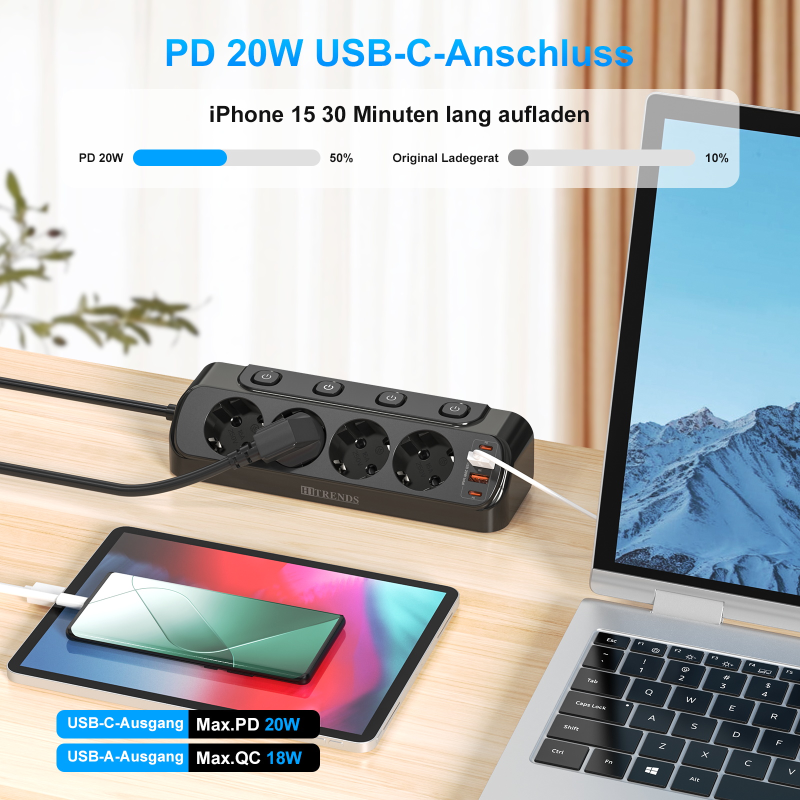 European Desktop Socket multi- - Power Strip Desk のレビューと価格