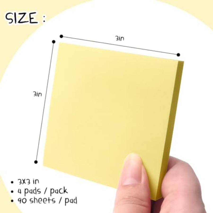 Sticky Notes 3x3 Self-Stick No - Home Office Ye のレビューと価格