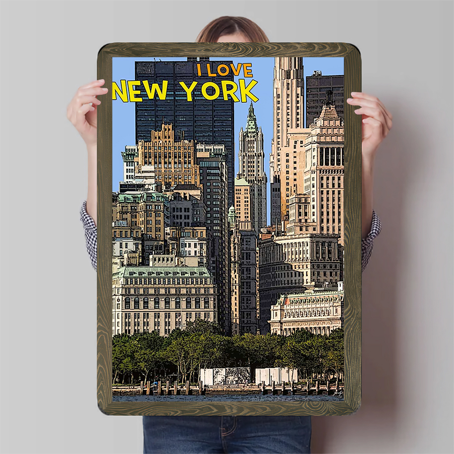 New York City Skyline Metal Wa - Home Office York のレビューと価格