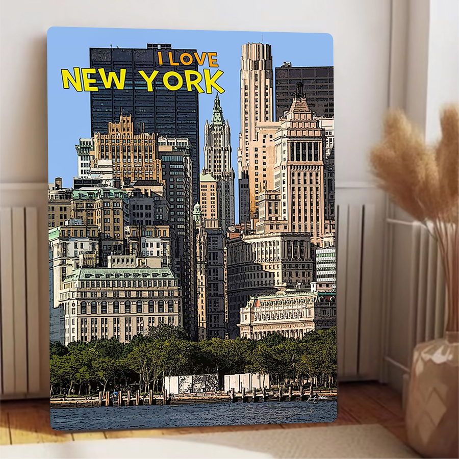 New York City Skyline Metal Wa - Home Office York のレビューと価格