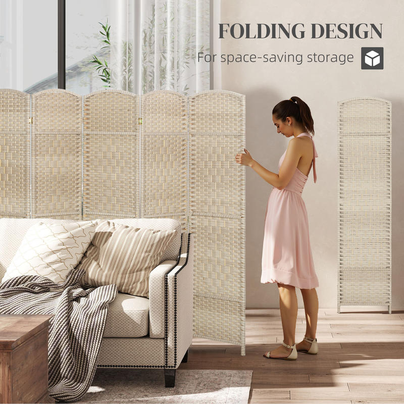 HOMCOM Folding Room Divider Sc - Home Office Room のレビューと価格