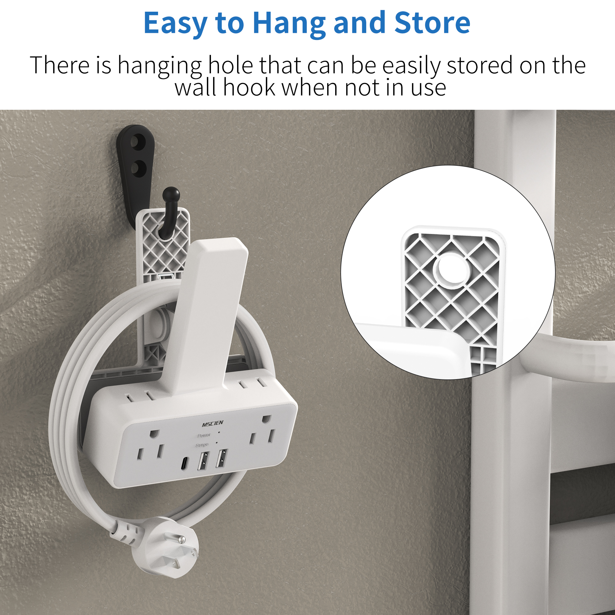 MSCIEN Power Strip Surge Prote - Power Strip Desk のレビューと価格