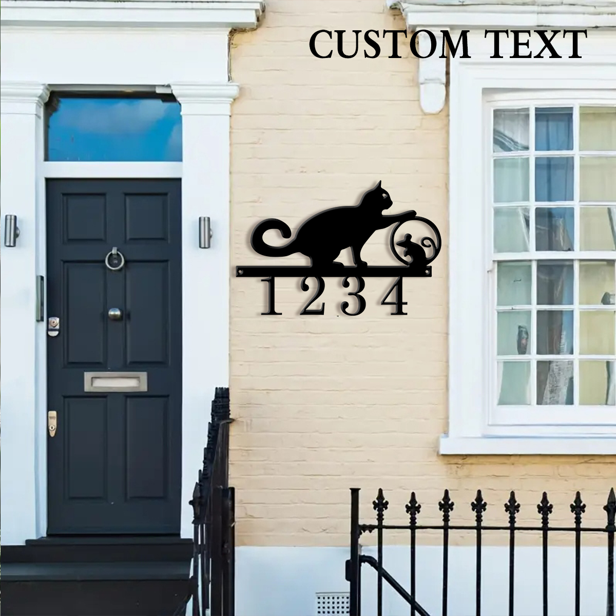 1Pc Custom cat Metal Door Stre - Home Office Room のレビューと価格