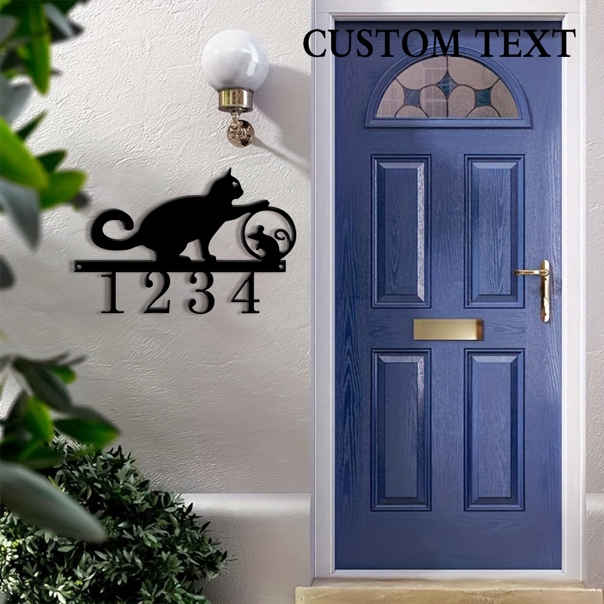 1Pc Custom cat Metal Door Stre - Home Office Room のレビューと価格