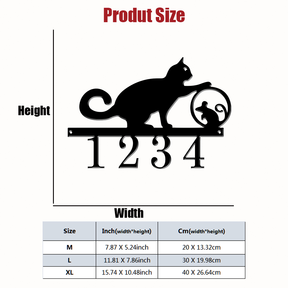 1Pc Custom cat Metal Door Stre - Home Office Room のレビューと価格