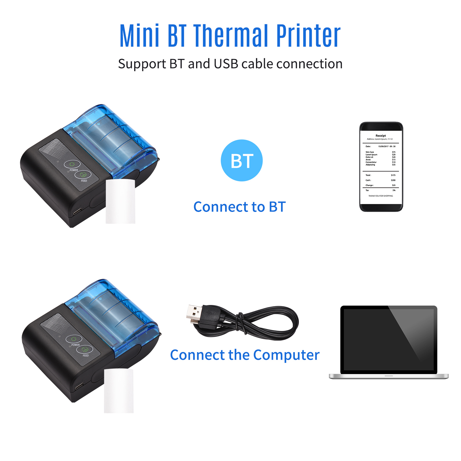 Bisofice Portable Mini Thermal - Laser Printer Home のレビューと価格