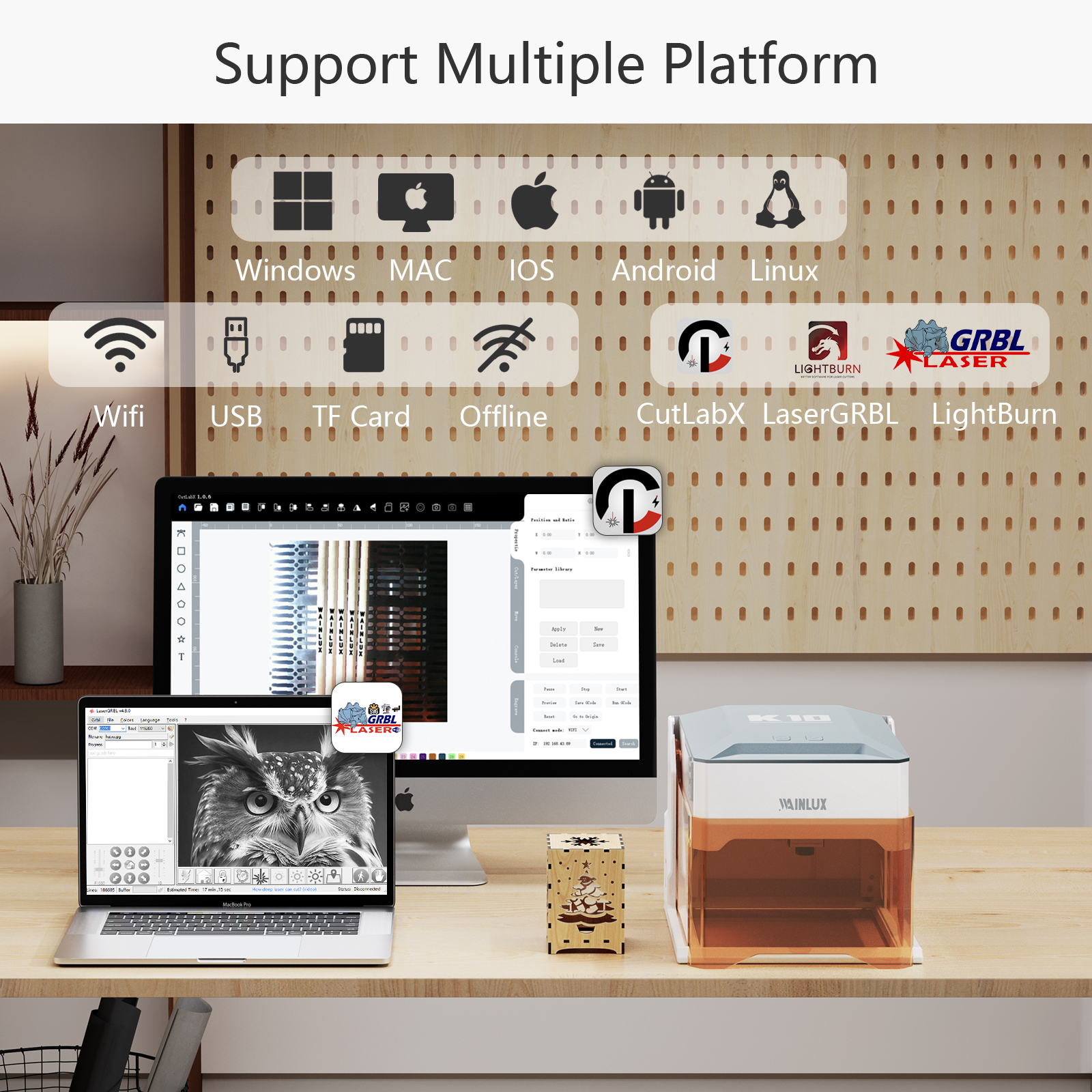 Wainlux Laser Engraver K6 Mark - Laser Printer Home のレビューと価格