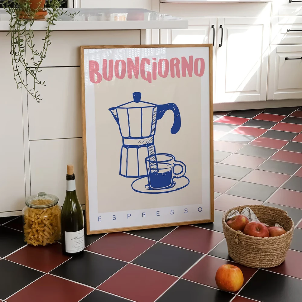 Modern Coffee Espresso Wall Ar - Home Office Kitchen のレビューと価格