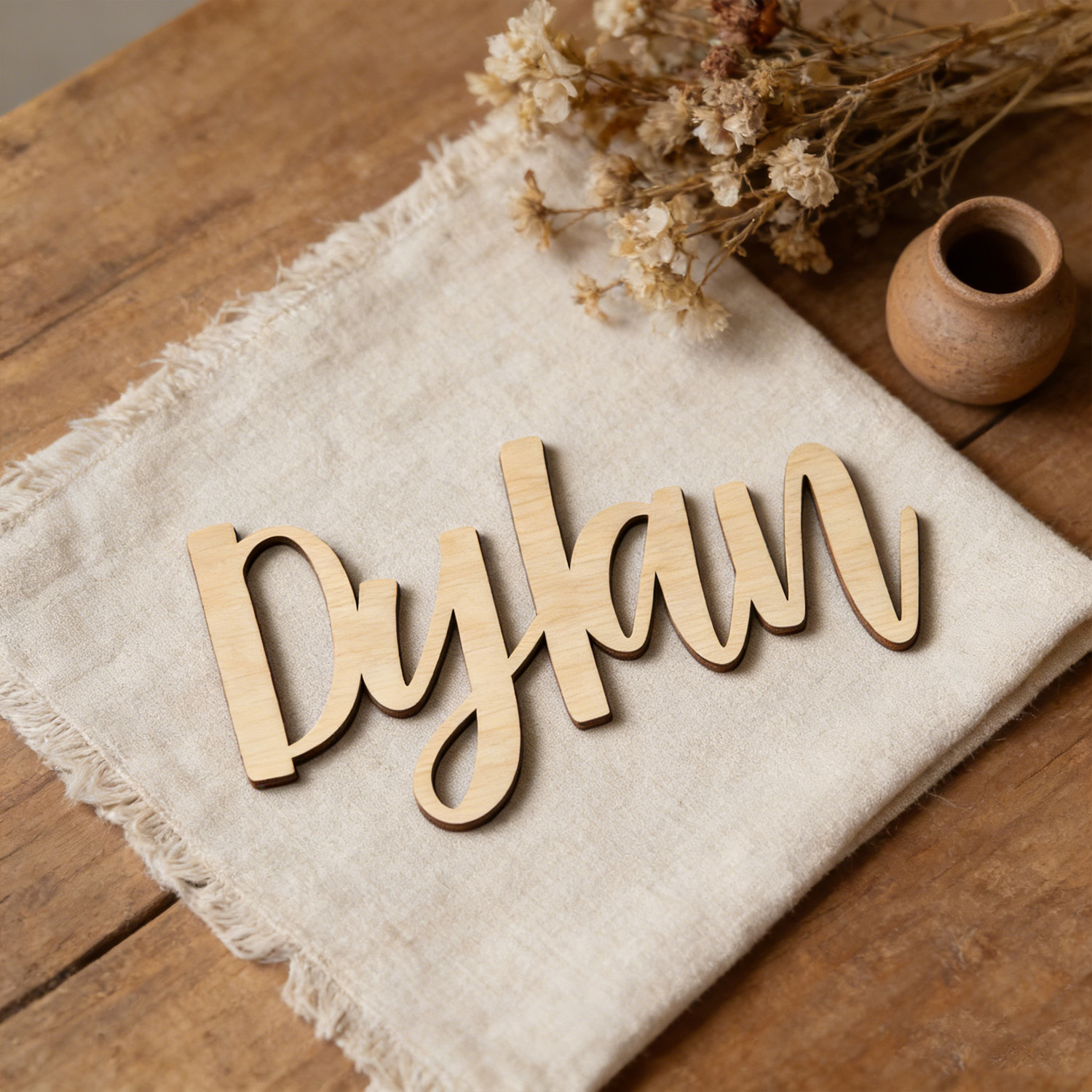 1pc Customized wooden name log - Home Office Room のレビューと価格