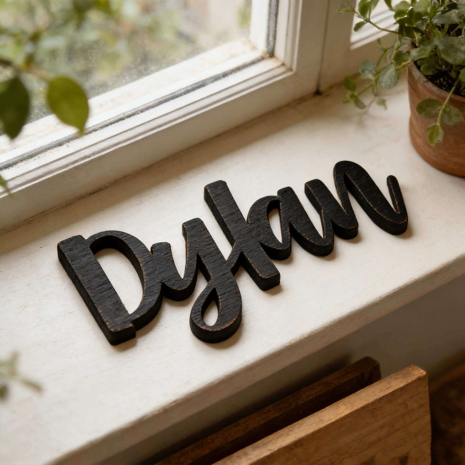 1pc Customized wooden name log - Home Office Room のレビューと価格