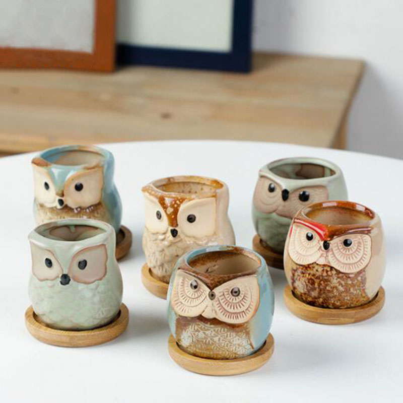6pcs/set Ceramic Flowerpot Set - Plant Desk Mini のレビューと価格