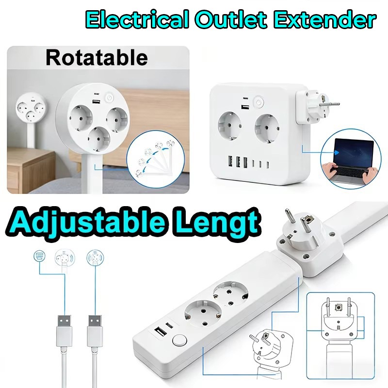 4 Styles Electrical Outlet Ext - Power Strip Desk のレビューと価格