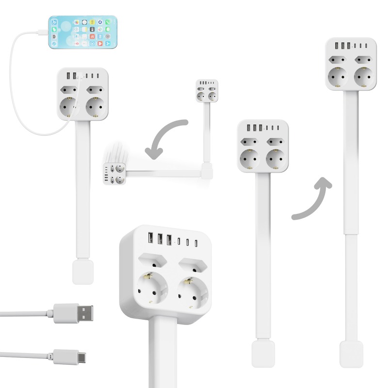 4 Styles Electrical Outlet Ext - Power Strip Desk のレビューと価格