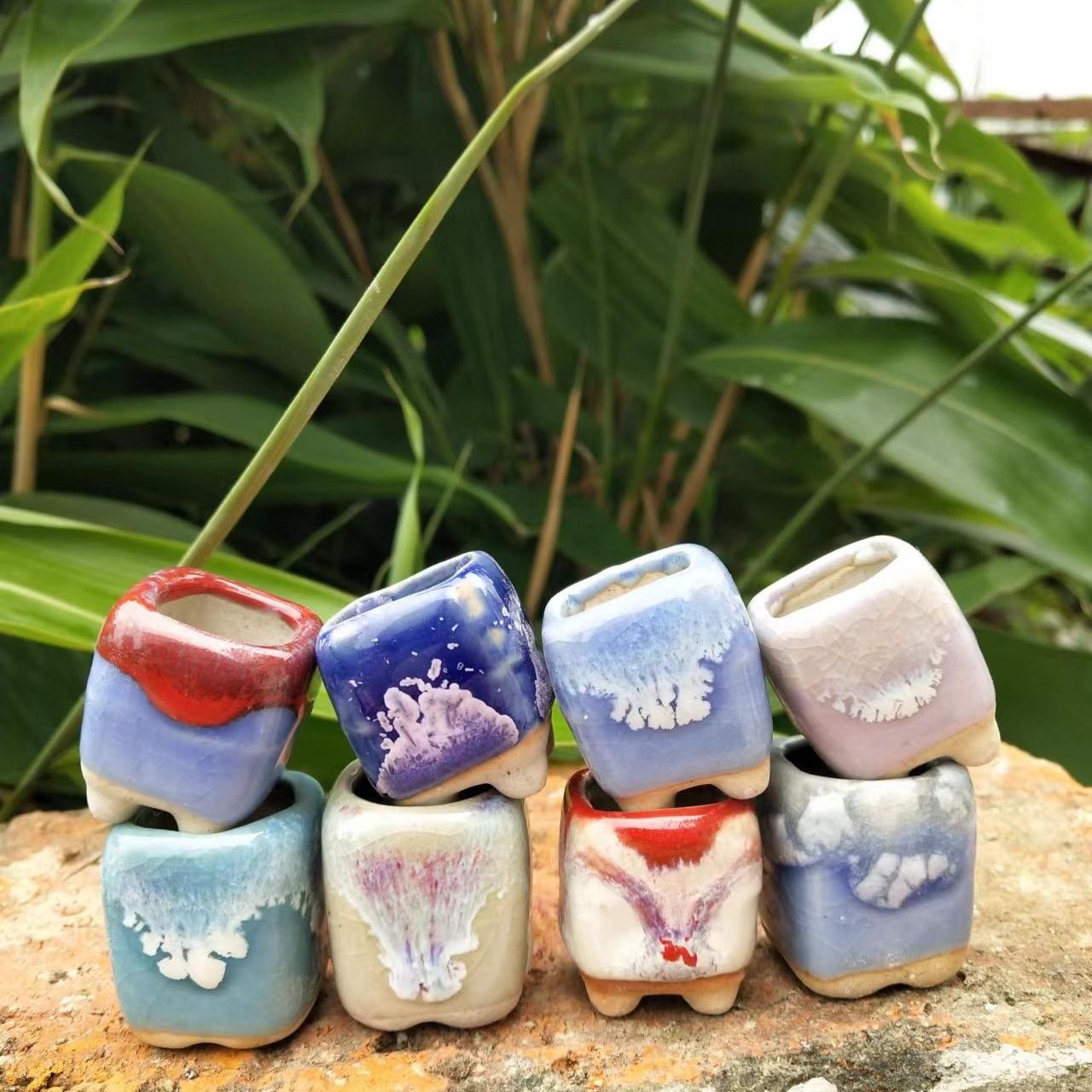 10Pcs Mini Ceramics Fowerpot M - Plant Desk Mini のレビューと価格