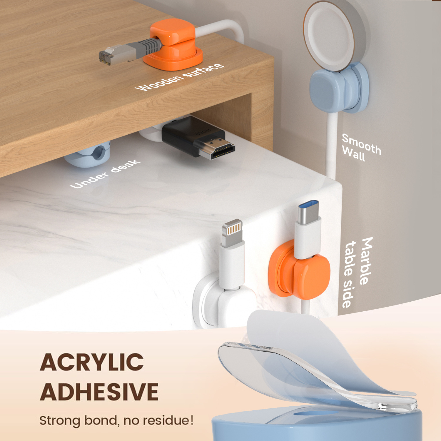 adhesive cable organizer Cable - Home Office Setup のレビューと価格