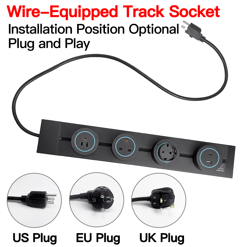 Wall Mounted Power Track Socke - Power Strip Desk のレビューと価格