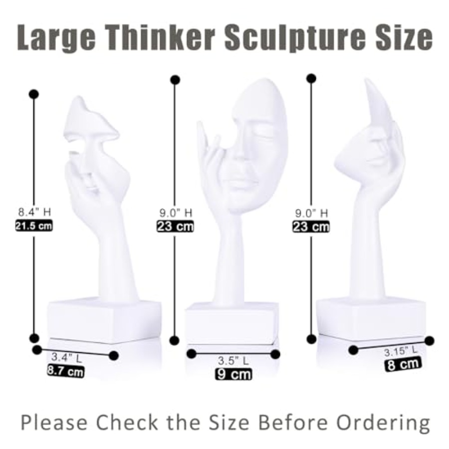 Thinker Large Statue Set - Art - Home Office Room のレビューと価格
