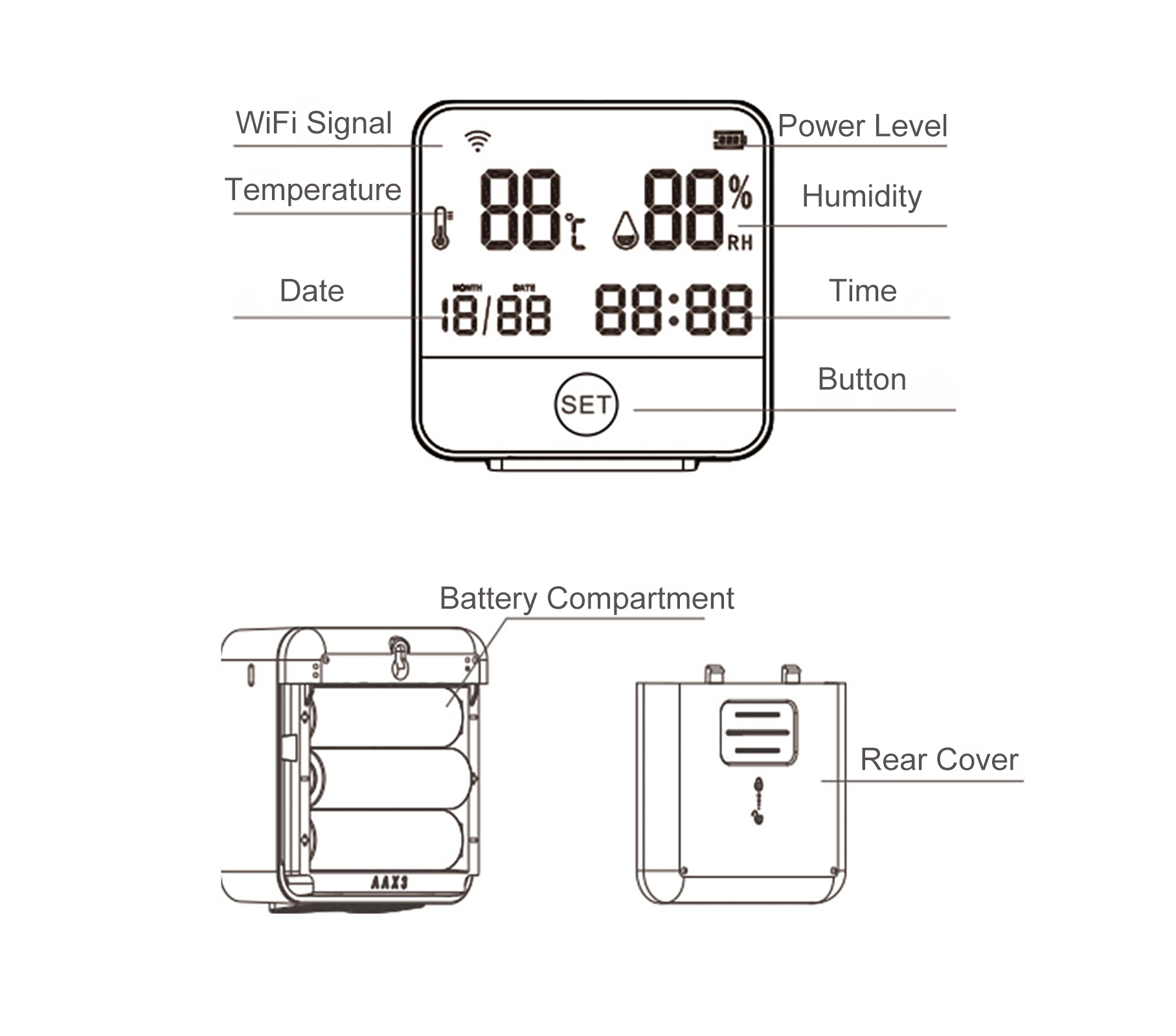Tuya WiFi Temperature Humidity - Home Office Amazon のレビューと価格