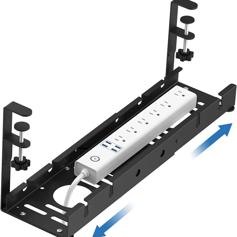 No Drilling Extendable Under D - Power Strip Desk のレビューと価格