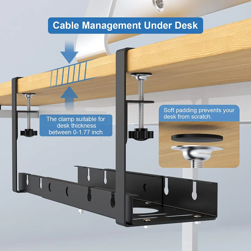 No Drilling Extendable Under D - Power Strip Desk のレビューと価格