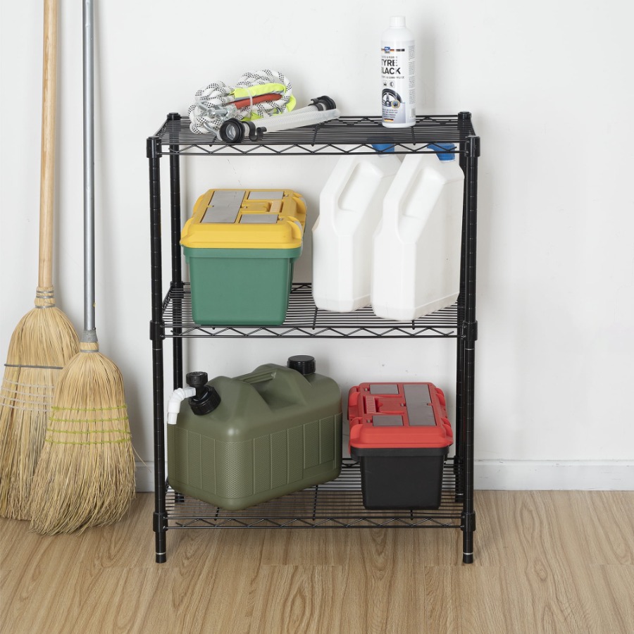 Heavy-Duty 3-Tier Wire Shelvin - Home Office Kitchen のレビューと価格