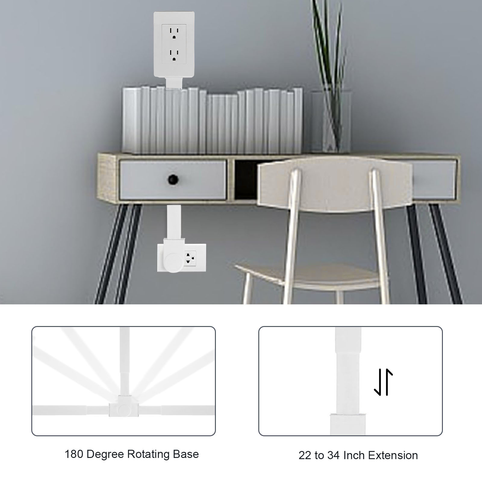 Rotatable Power Strip Flexible - Power Strip Desk のレビューと価格
