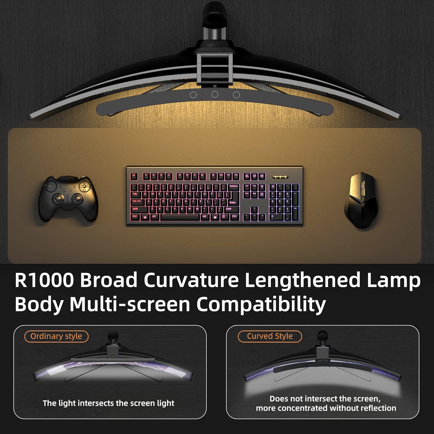 Curved Monitor Light Bar 3 Col - Home Office Setup のレビューと価格