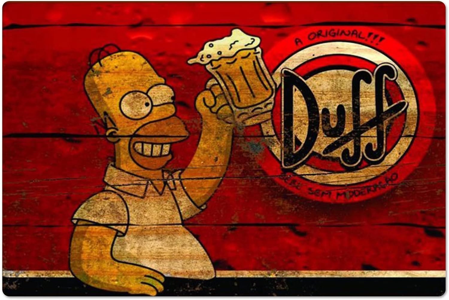 Retro Metal Poster Homer Duff  - Home Office Kitchen のレビューと価格