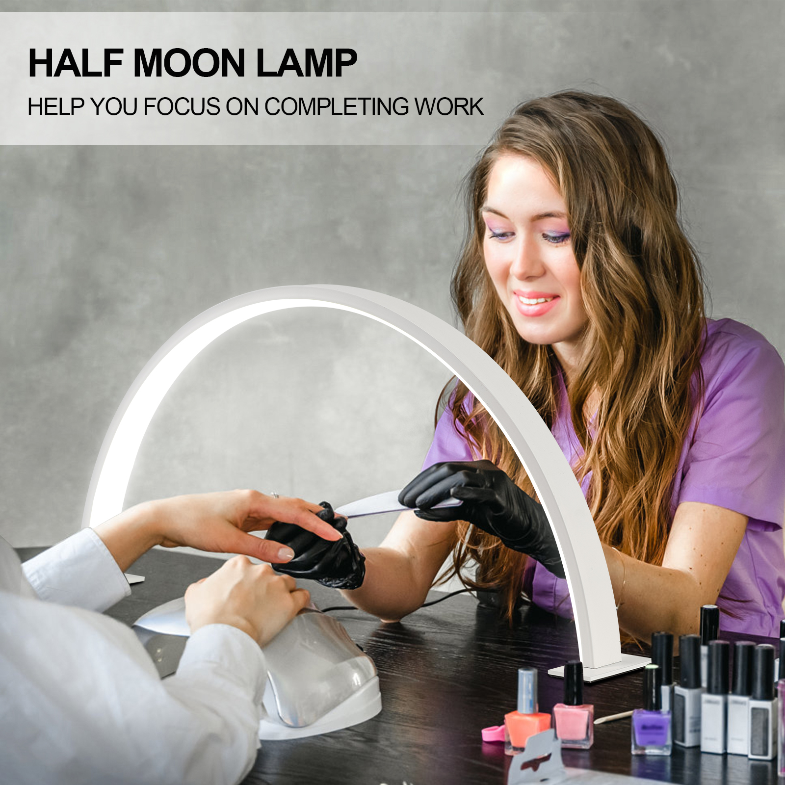 Half moon U-shaped nail lamp h - Home Office Setup のレビューと価格