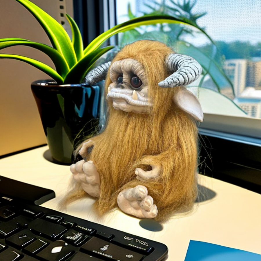 1 PC Brown Furry Large-Mouth M - Home Office Setup のレビューと価格