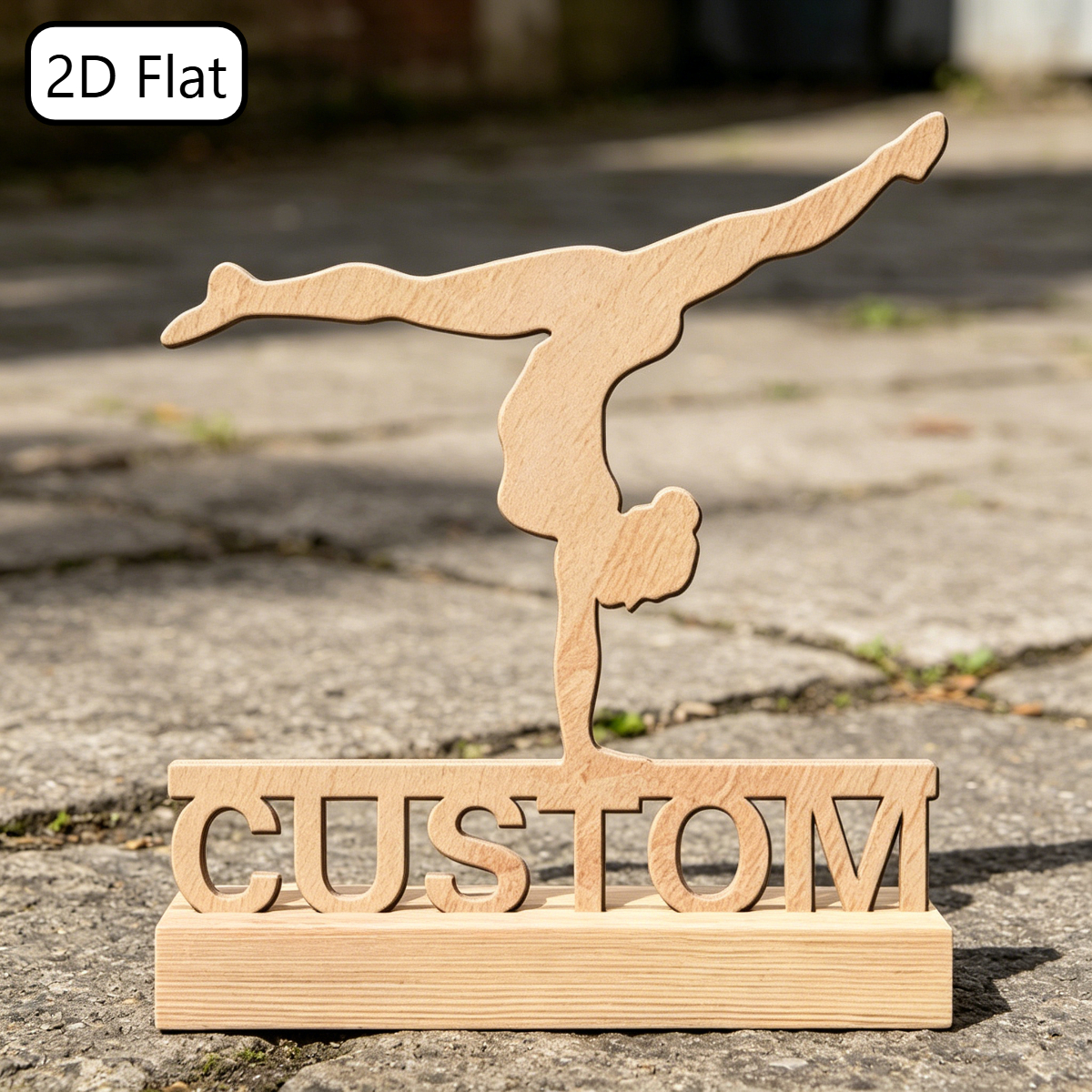 1pc Custom Gymnastic Girl Wood - Home Office Room のレビューと価格