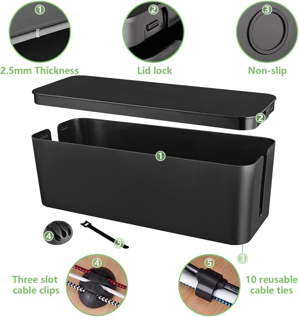 Cable Management Box, Large Co - Power Strip Desk のレビューと価格