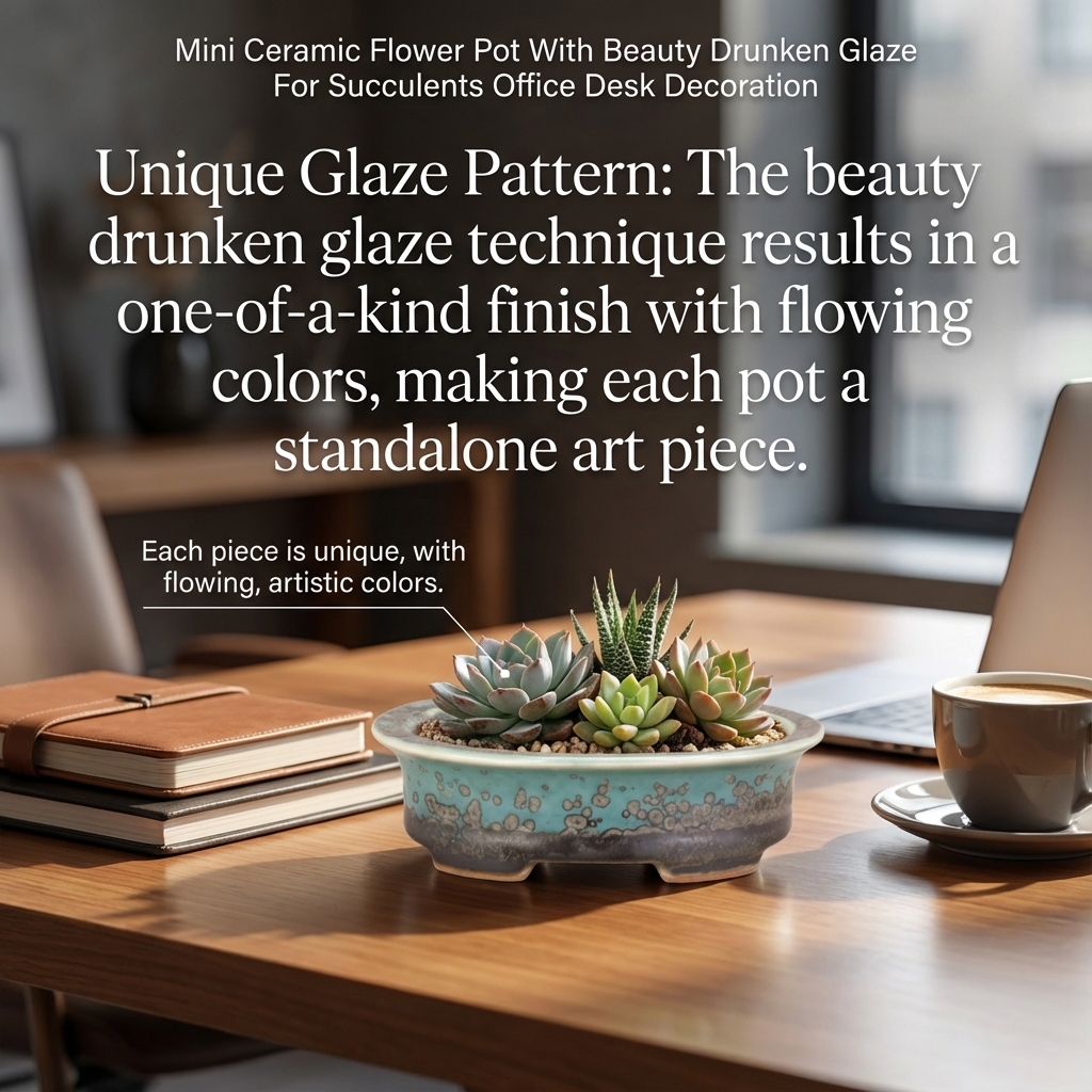 Mini Ceramic Flower Pot With B - Plant Desk Mini のレビューと価格