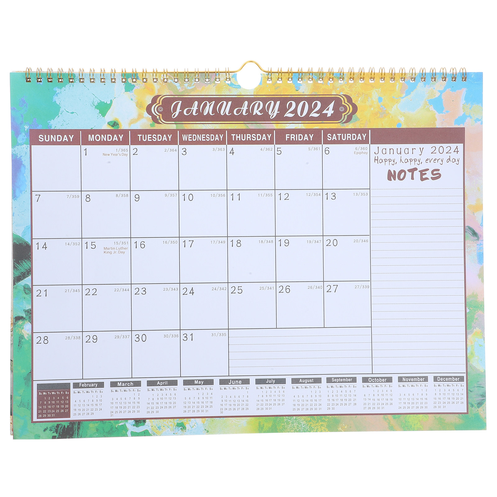 Large Monthly Wall Calendar Sp - Home Office 2024 のレビューと価格