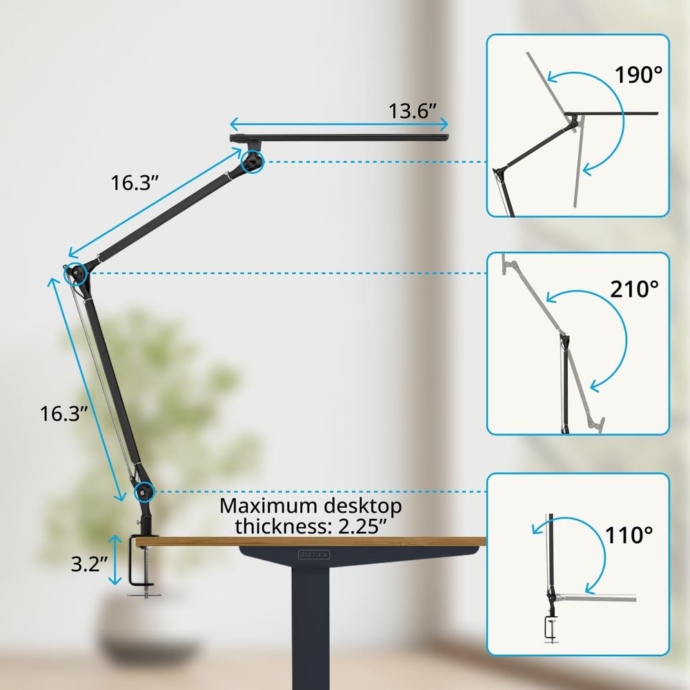 Adjustable 3-Color LED Desk La - Home Office Setup のレビューと価格