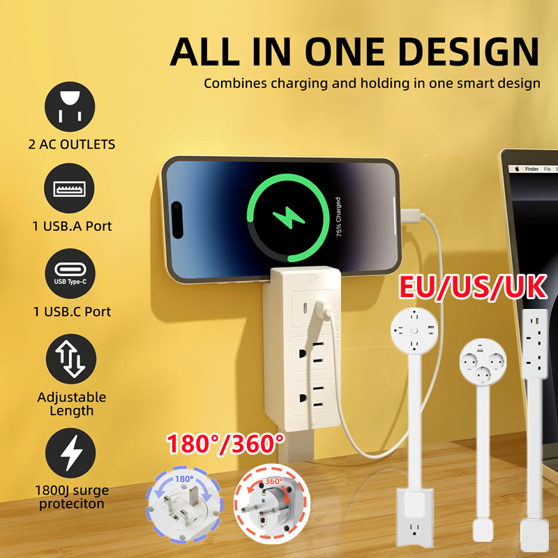 Retractable Socket Rotates Ele - Power Strip Desk のレビューと価格