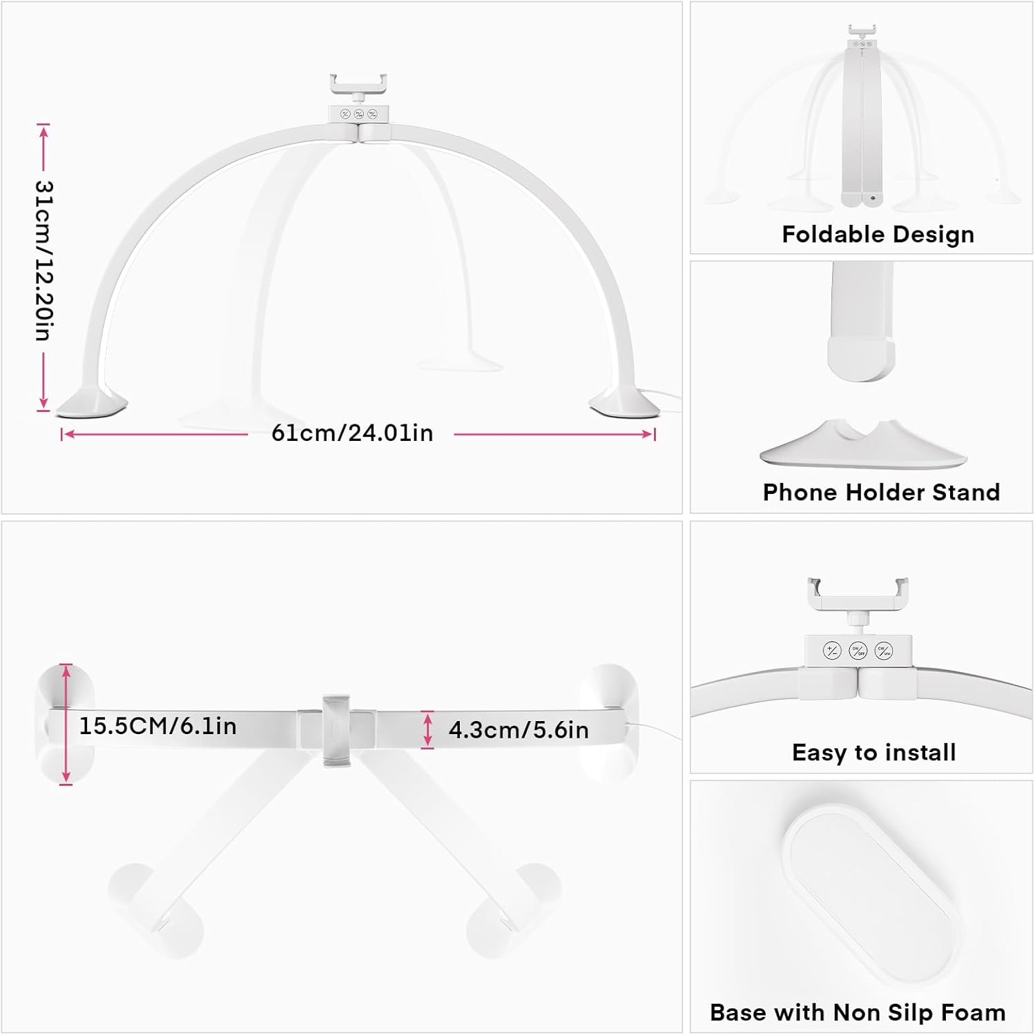 Half Moon Light U-Shaped Nail  - Home Office Setup のレビューと価格